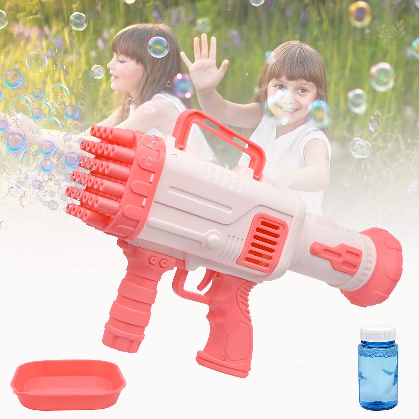 AFENNK Bazooka Bubble Gun Toy, 32 Hole Bubble Machine Rocket Launcher, Electric Automatic Bubble Maker, Bubble Blowing Gun Toy, Rocket-11 Rocket-11