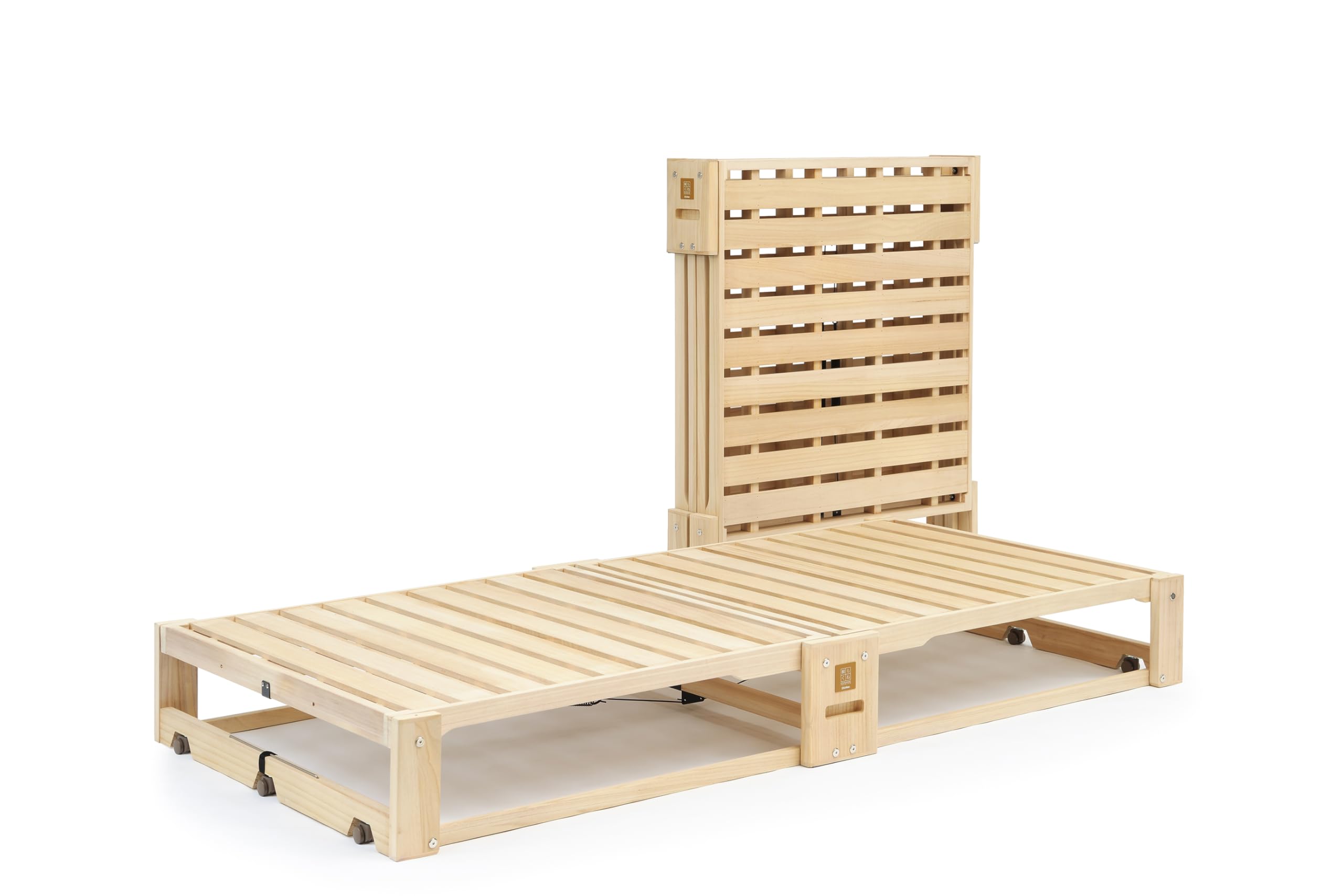 Amazon｜軽量折りたたみベッド 桐らくね プレミアム24 【日本製】 組立