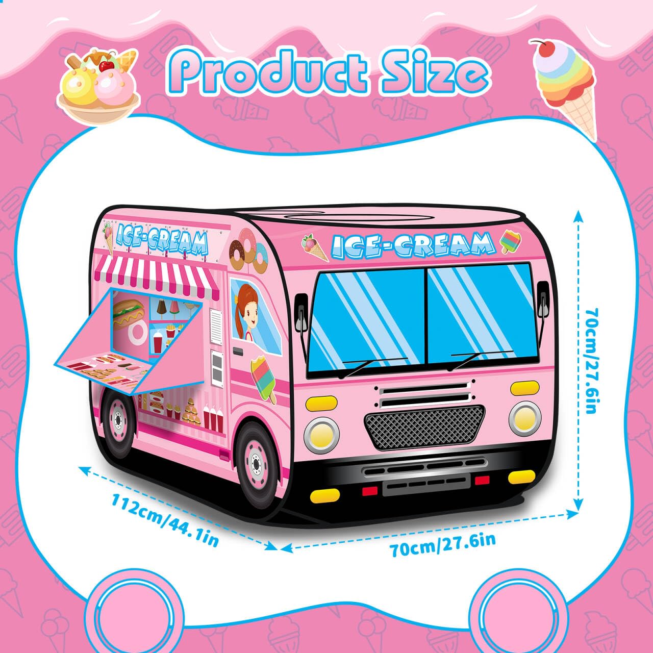 Relaxdays Tenda Da Gioco A Forma Di Casetta Per Bambine, Giocattolo - Foto 11