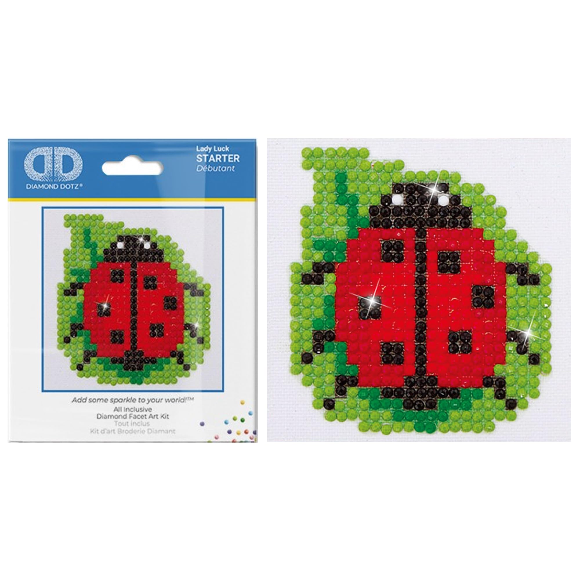 DIAMOND DOTZ Painting, Beginner Kit, Peace Man, 7.6 x 7.6cm, DDS.010