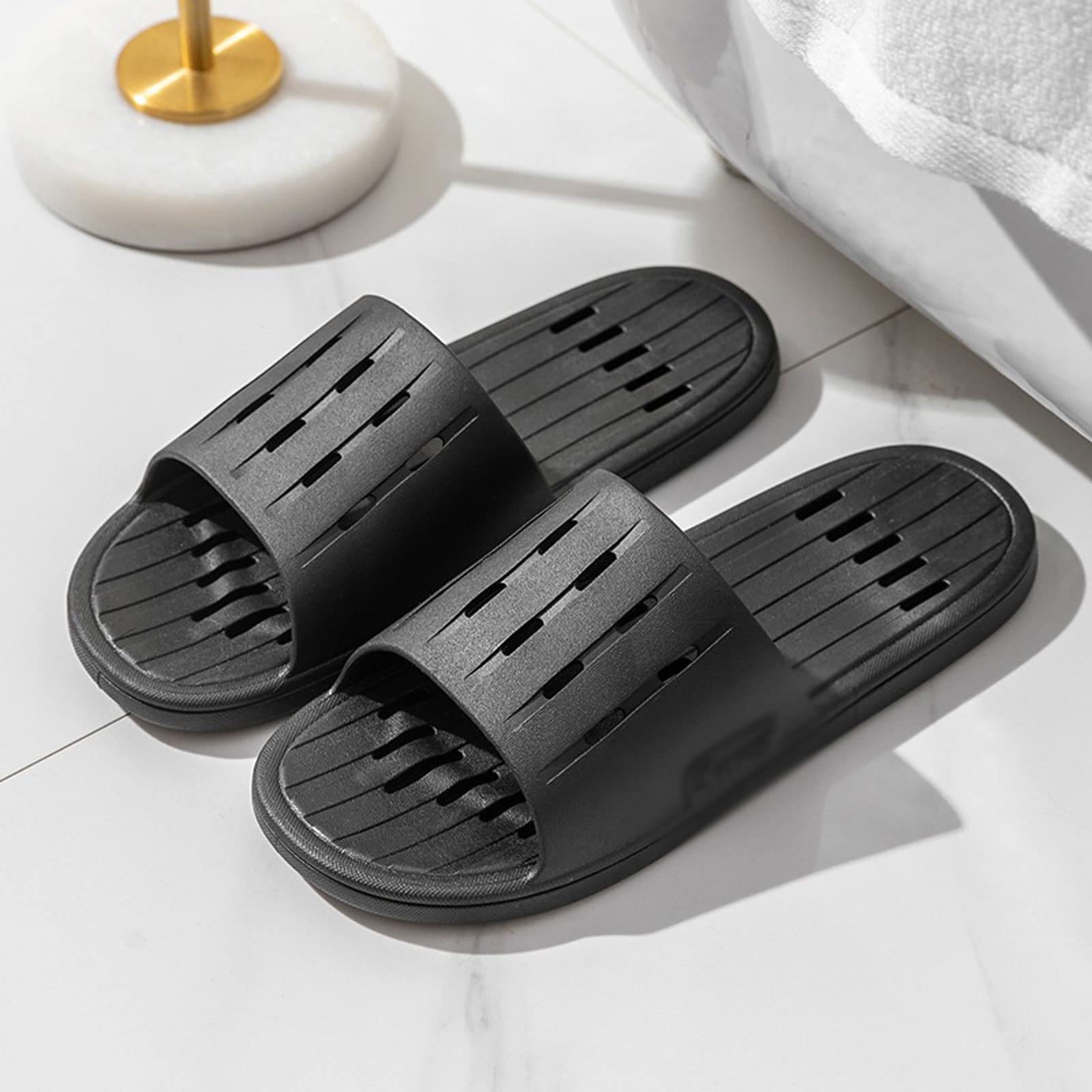 Ciabatte da Donna, da Uomo, estive, da Interno, Antiscivolo, Anti-Perdita d'Acqua, ad Asciugatura Rapida, per Coppia, da casa, da Bagno, da Hotel, Pantofole da Donna (Rosso 36/37 EU)