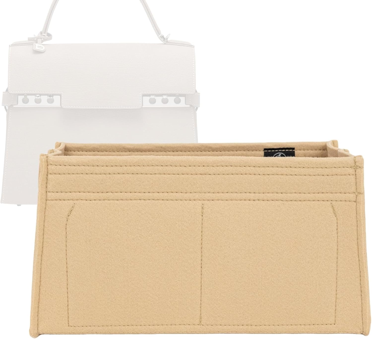 Zoomoni Premium Bag Organizer for Delvaux Tempete MM (Handmade/25 Color Options) [Purse Organiser, Liner, Insert, Shaper]