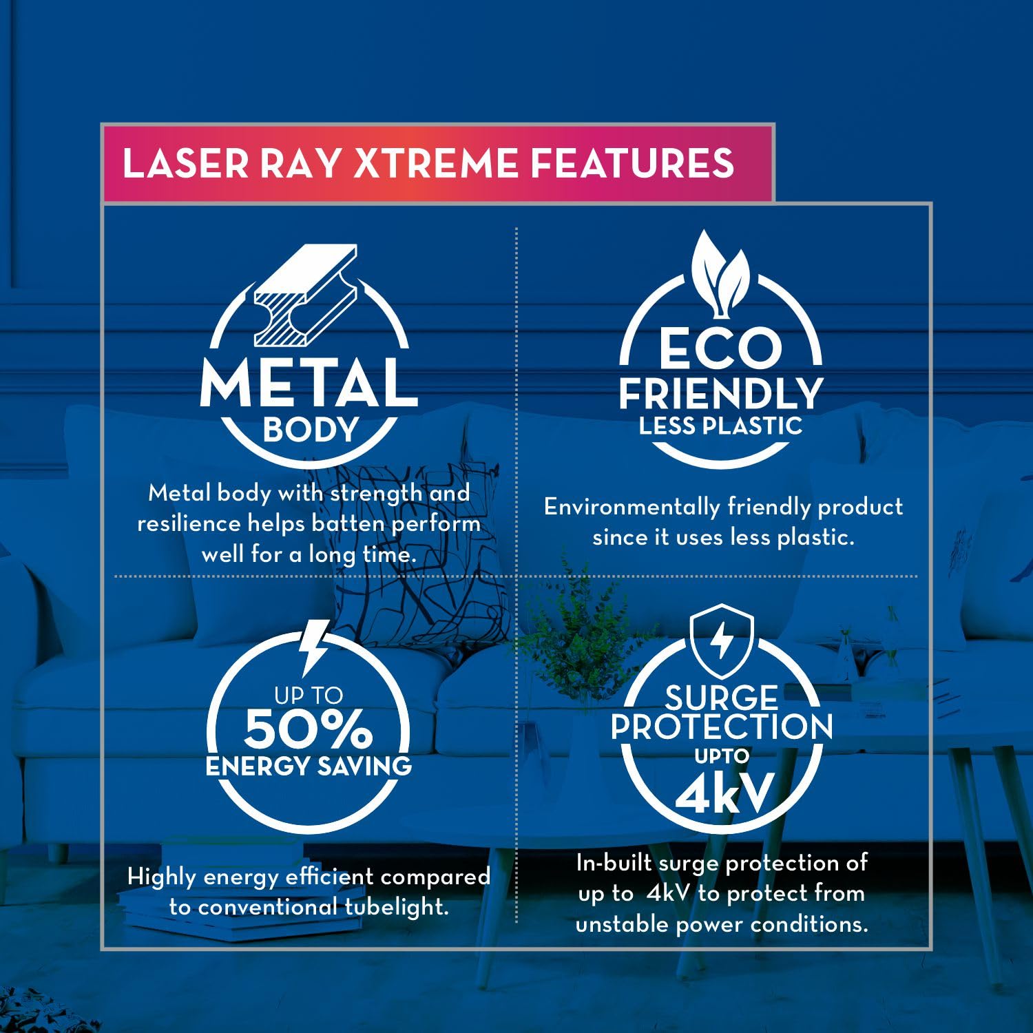 Crompton Laser Ray Xtreme LED Tubelight - Energy Efficient -2 Crompton Laser Ray Xtreme LED Tubelight - Energy Efficient -2