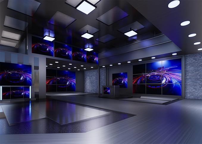 Fondo Fotográfico BELECO 7x5ft para Estudio de TV Noticias miniatura 5