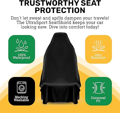 Miniatura 2 de UltraSport - Protector de asiento de coche extraíble, suave, a prueba de olor, protege la piel o la tela del sudor, alimentos, derrames, arena y