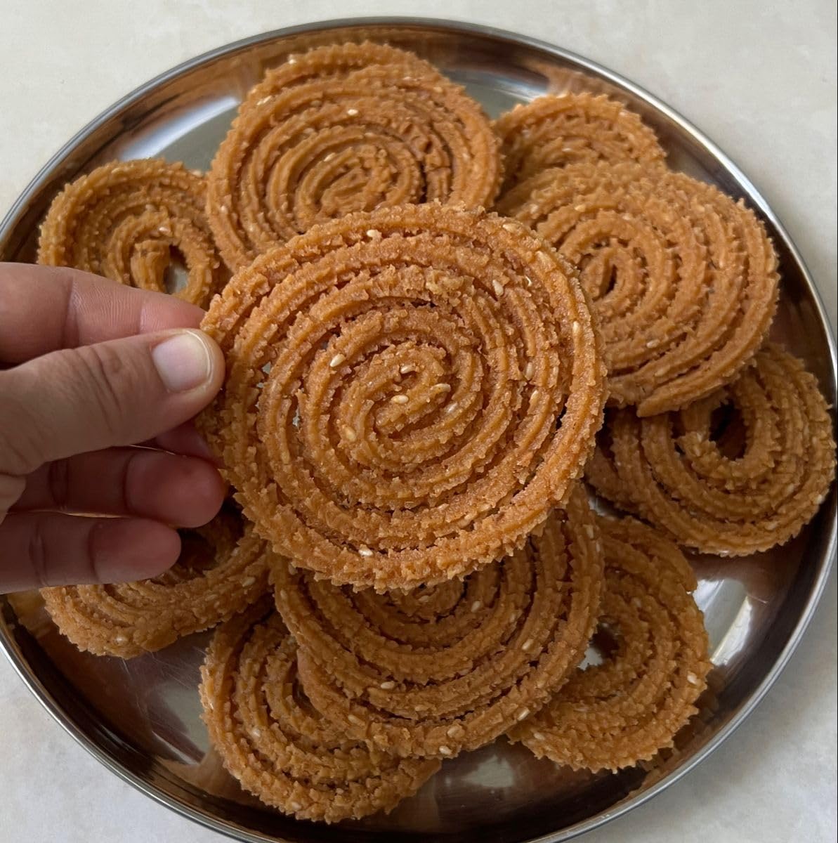 CHEF MEDIDI-Homemade Traditional Chakli – Crispy & Crunchy South Indian Snack|Authentic Butter Chakli (Murukku) – Fresh Homemade Snack (500 grams) 2