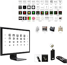 Optical Elite Digital Visual Acuity Eye Chart, Comprehensive Testing, Randomize/Mirror, Works with Any TV/Monitor, No PC Needed, Plug & Play, Auto Calibration, RF Fluorescent Remote, HD up to 4K