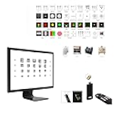 Optical Elite Digital Visual Acuity Eye Chart for Optometry, Snellen & Tumbling E, Randomize/Mirror, Works with TV/Monitor, Plug & Play, No PC Required, Auto Calibration, RF Remote, Supports 4K