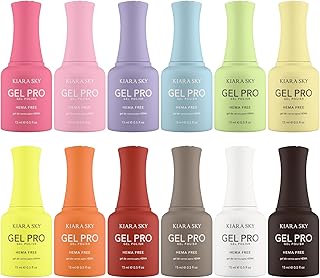 KIARA SKY Gel Pro HEMA-FREE Gel Nail Polish Collection, 12 colors each Bottle 0.5 Fl Oz, The Color Spectrum Edit