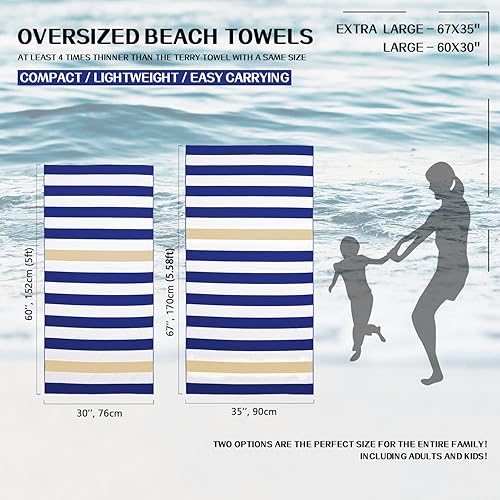 Miniatura 2 de Your Choice - Juego de toallas de microfibra de secado rápido para playa, viajes, natación, piscina, campamento, actividades al aire libre y toalla