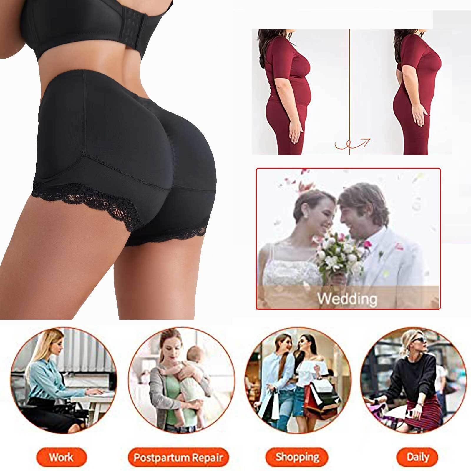 HLTYGWX Shapewear für Damen, Bauchkontroll-Body für Damen, Po-Lifting-Unterwäsche, Schwarz, Größe M