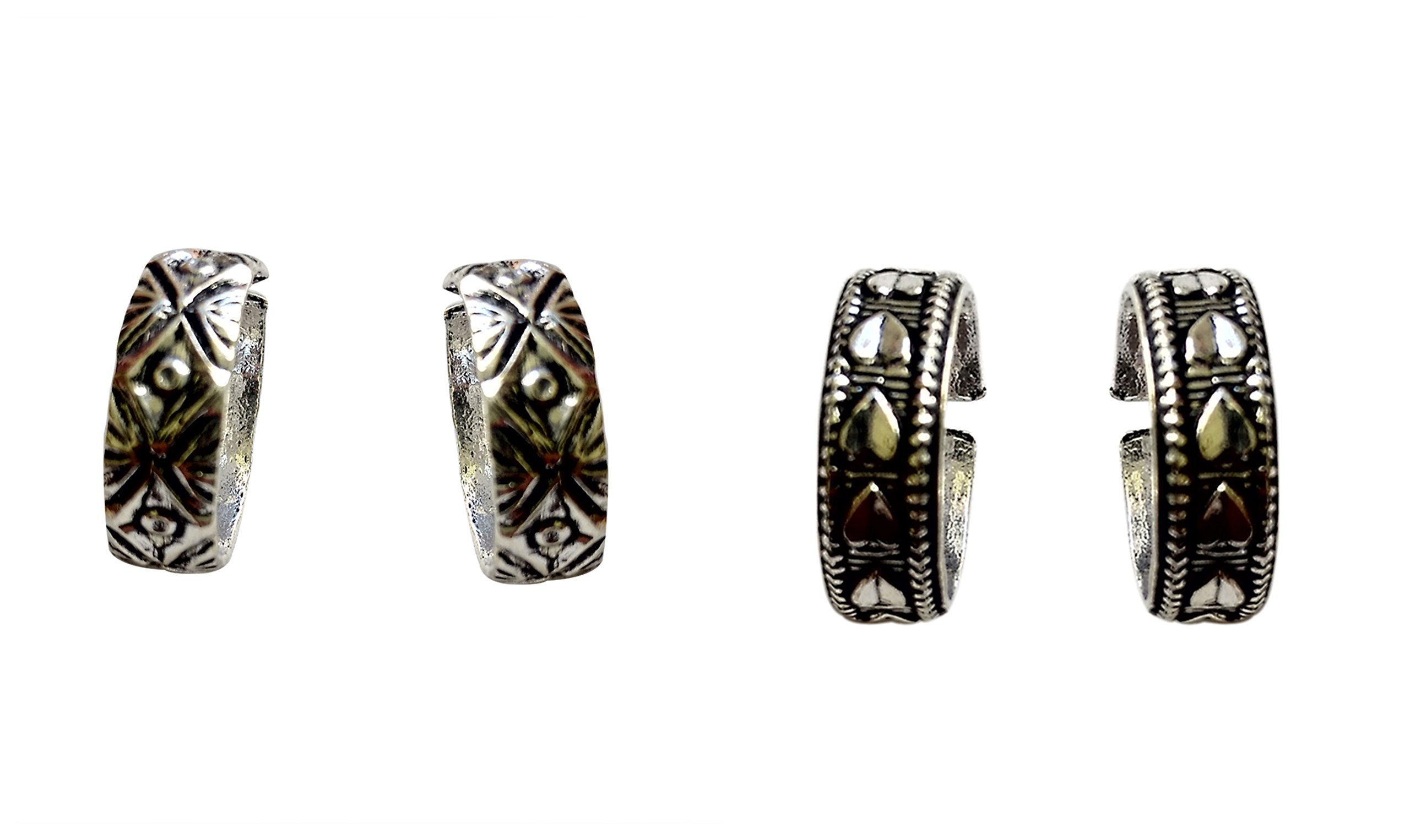 Jyesh Jewel Combo of Frabjous Lovely Adjustable German Silver Toe Ring (TRCA11) (B07DCQVWPM) Amazon Price History, Amazon Price Tracker
