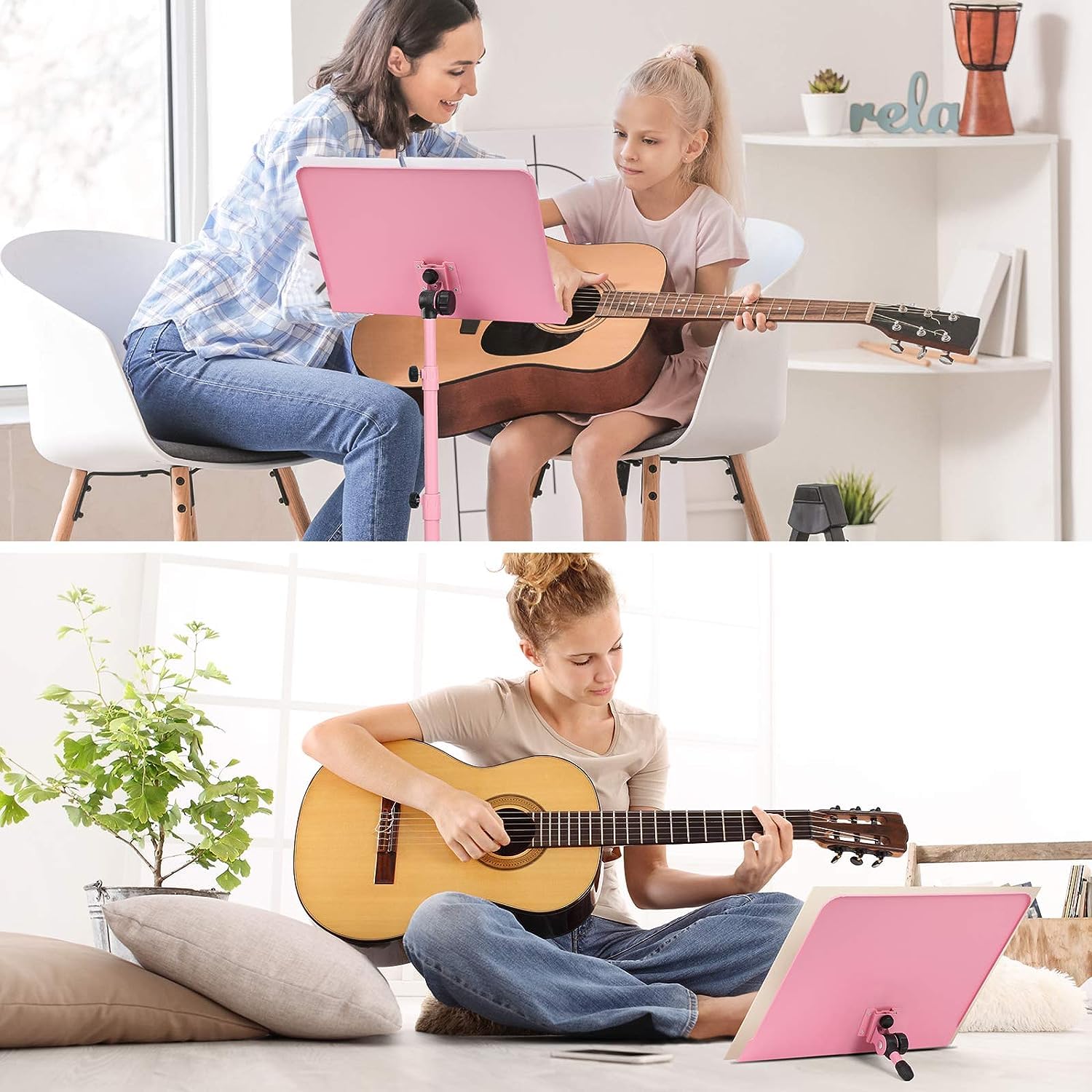 CAHAYA Verhoogde muziekstandaard, in hoogte verstelbaar van 80 tot 170 cm, instelbare muziekstandaard en tafelstandaard, 2-in-1, dubbel gebruik, met waterdichte draagtas, wit CY0304-2 CAHAYA Verhoogde muziekstandaard, in hoogte verstelbaar van 80 tot 170 cm, instelbare muziekstandaard en tafelstandaard, 2-in-1, dubbel gebruik, met waterdichte draagtas, wit CY0304-2
