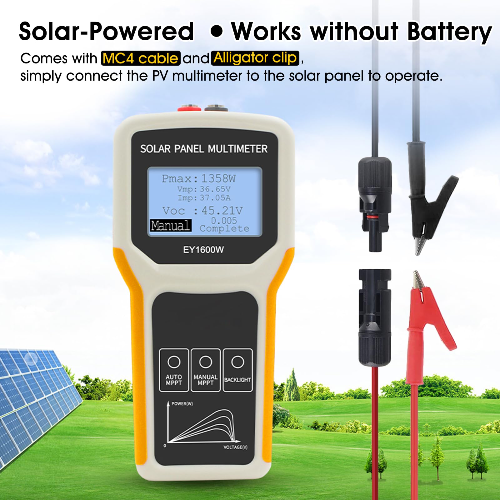 Max Powerpoint Solar Snapklik.com : Solar Panel MPPT Tester 1600W, Portable Photovoltaic ...