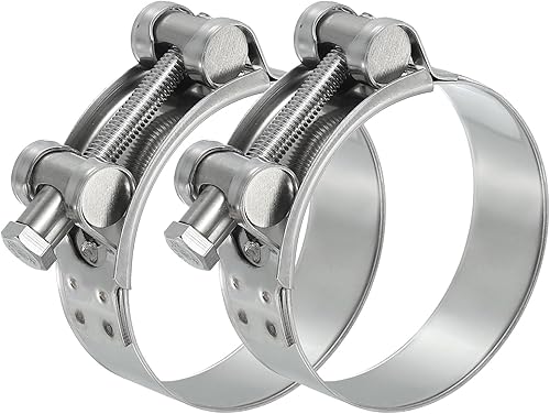 Miniatura 26 de PATIKIL Abrazadera de manguera con perno en T de 0.67 a 0.748 in, paquete de 2 abrazaderas de tubo de tubo intercooler de acero inoxidable 304