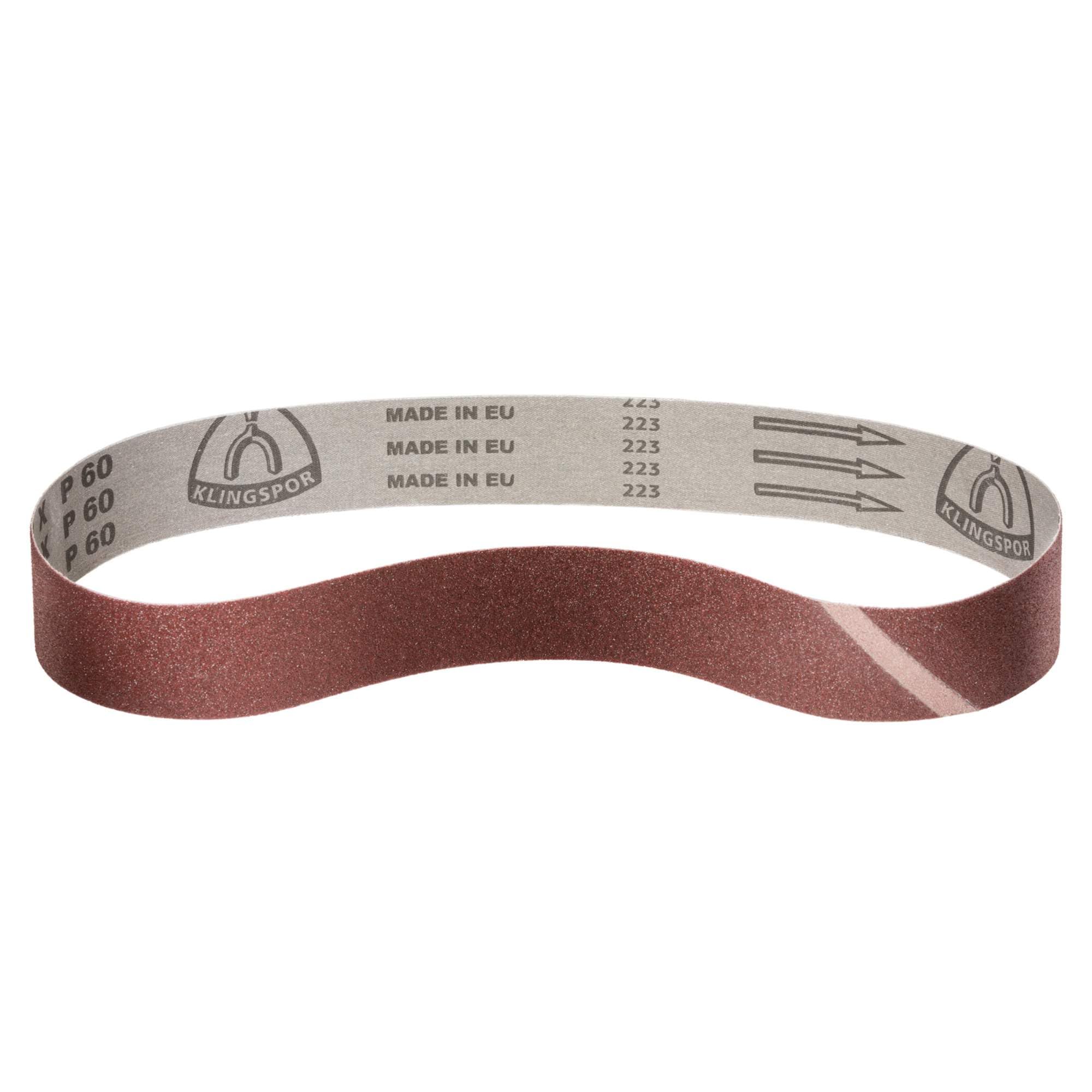 Korund Schleifband – 75 x 1180 mm – Körnung P80 – 20 Stück – für Holz & Metall – reißfeste halbflexible Gewebeunterlage – Profi-Schleifbänder für Bandschleifer