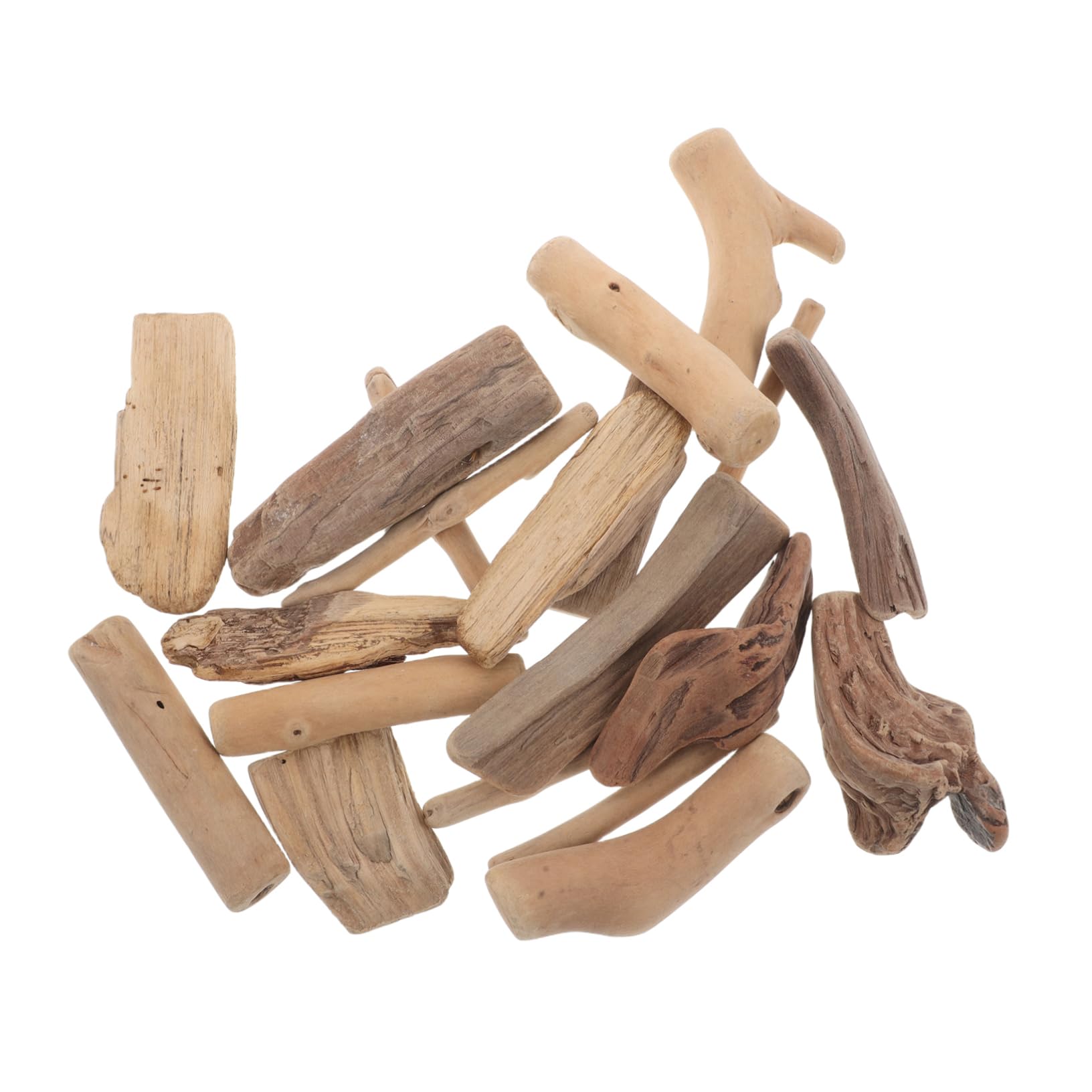 DIYEAH 20pcs Natural Driftwood Blocks for Aquarium Decor Branches for Fish Tank Decoration Crafting Projects and Coastal Centerpieces