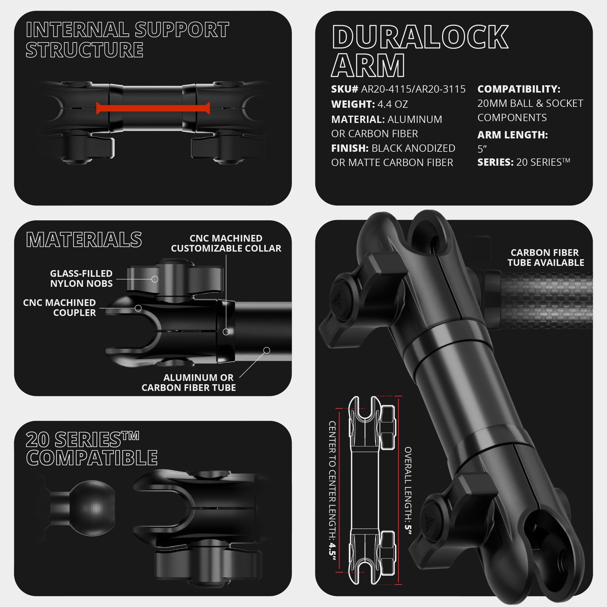Tackform Soporte magnético de Metal para teléfono, Compatible con MagSafe, Jeep Wrangler JL, 4xe, y Gladiator JT 2024-2025, Brazo de Fibra de Carbono, Compatible con iPhone, Galaxy, más, Color Negro