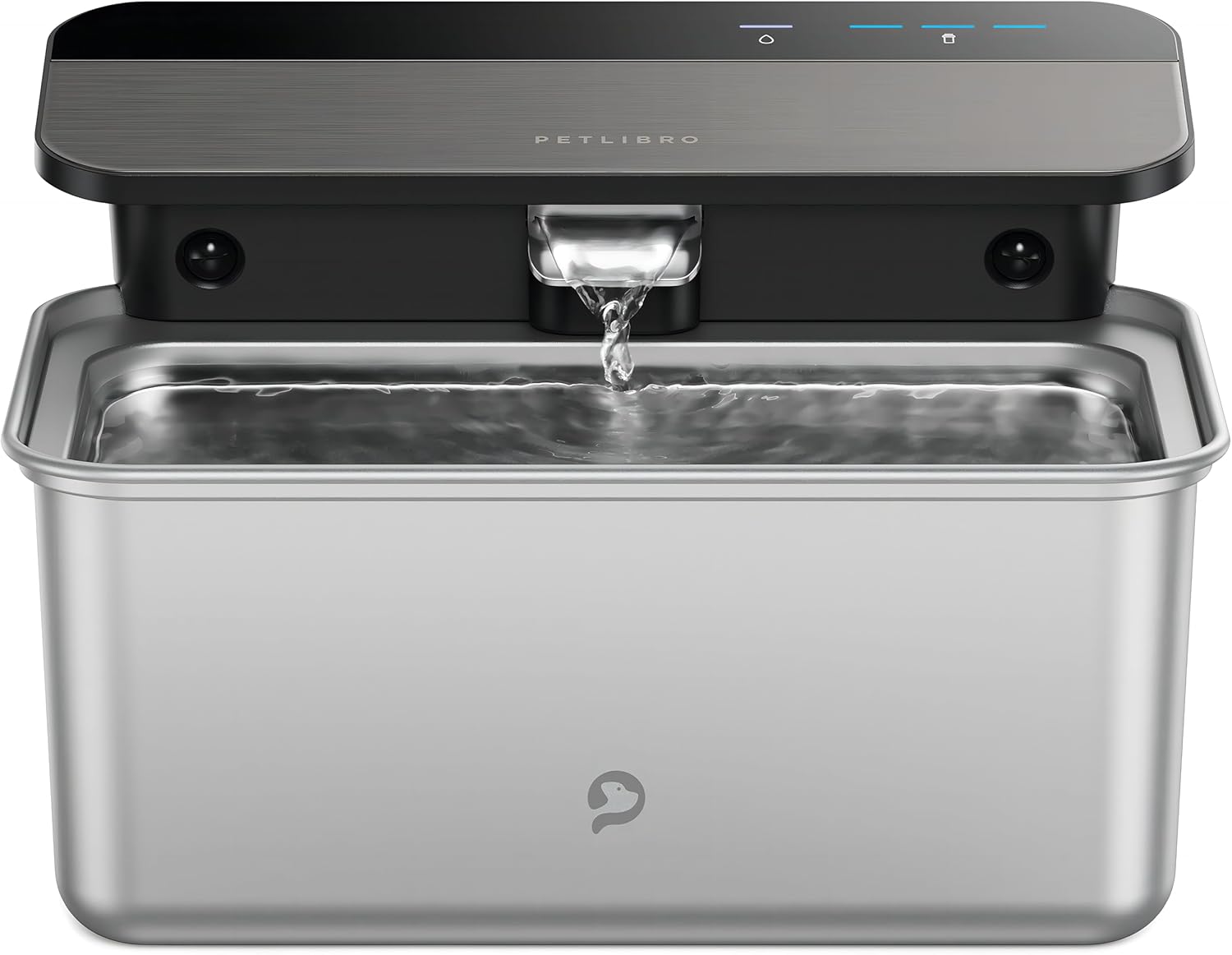 not tested -PETLIBRO Ultrafiltration Cat Water Fountain, 2.5L/84oz Pet Water Fountains for Cats Indoor, Dog Water Bowl Dispenser Stainless Steel, Automatic Cat Fountains for Drinking, Dishwasher-Safe