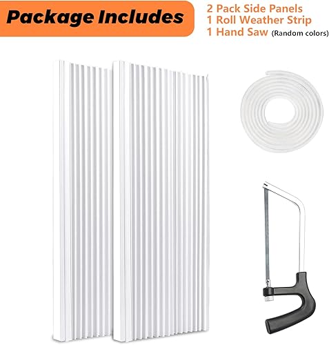 Miniatura 9 de GCGOODS Paneles laterales de aire acondicionado para ventana con doble capa, kit de panel lateral de aire acondicionado de ventana aislante,