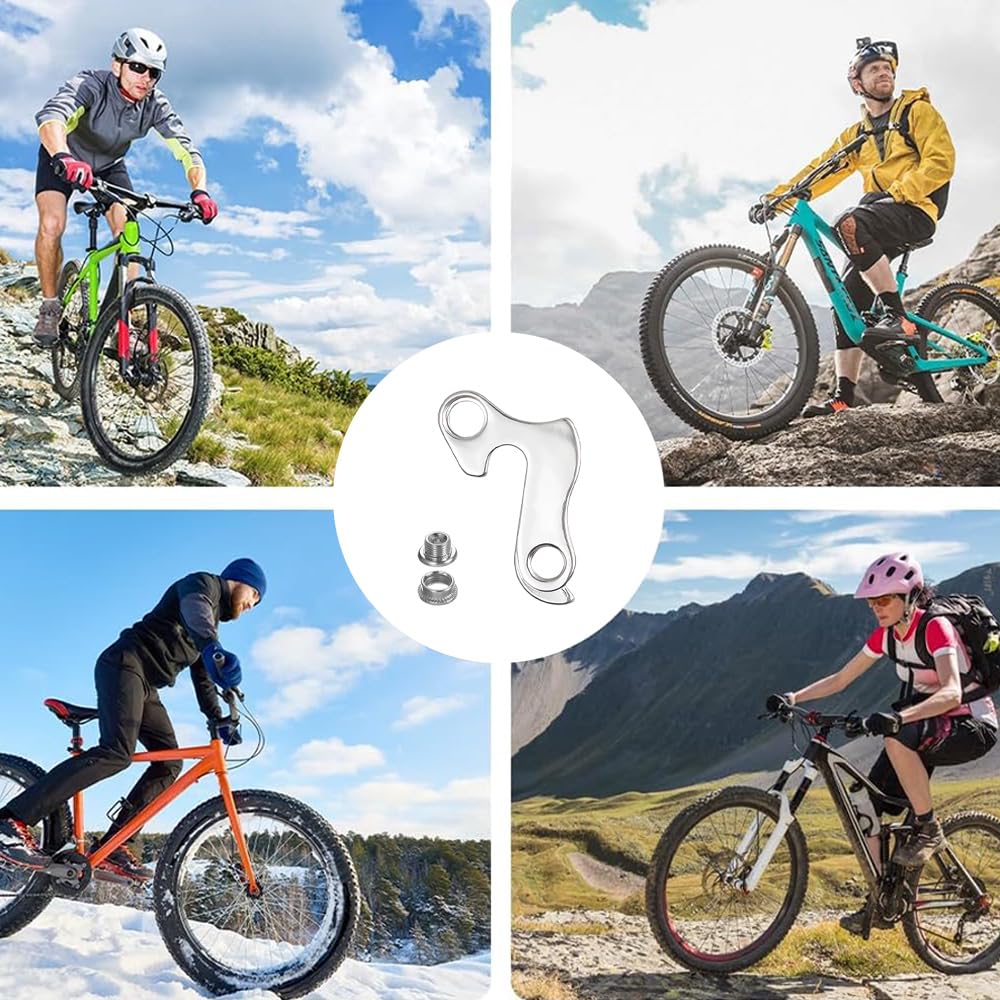 2 Pezzi Gancio per Cambio Forcellino Cambio di Alluminio con Vite Forcellino Deragliatore Posteriore per MTB Mountain Road Bike