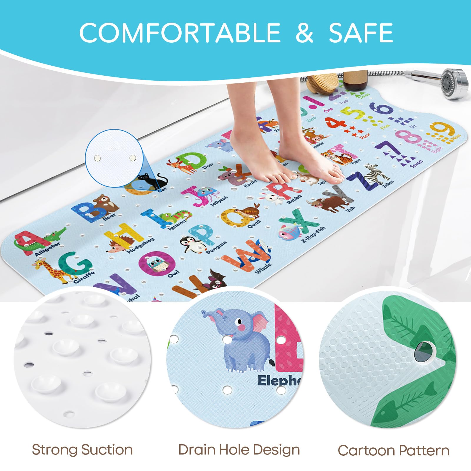 SHUCHING Clownfish Badmat Antislip Kinderen, 100 X 40 cm Extra Lange