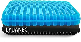 Gel Seat Cushion for Long Sitting - 16.5" x 14.5" x 2.4" Extra Thick Gel Cush...