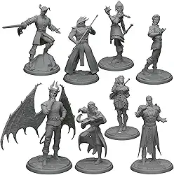 Miniaturas Personagens Baldur's Gate 3 RPG Tabuleiro D&D (Cinza)