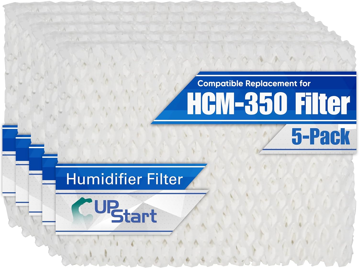 5-Pack Humidifier Filter "A" Replacement for Honeywell HCM350 Filter - Compatible with Honeywell HCM-350 HCM 350 Wicking Filters HAC-504 HAC504AW HCM350B HCM350W Air Purifier Wick