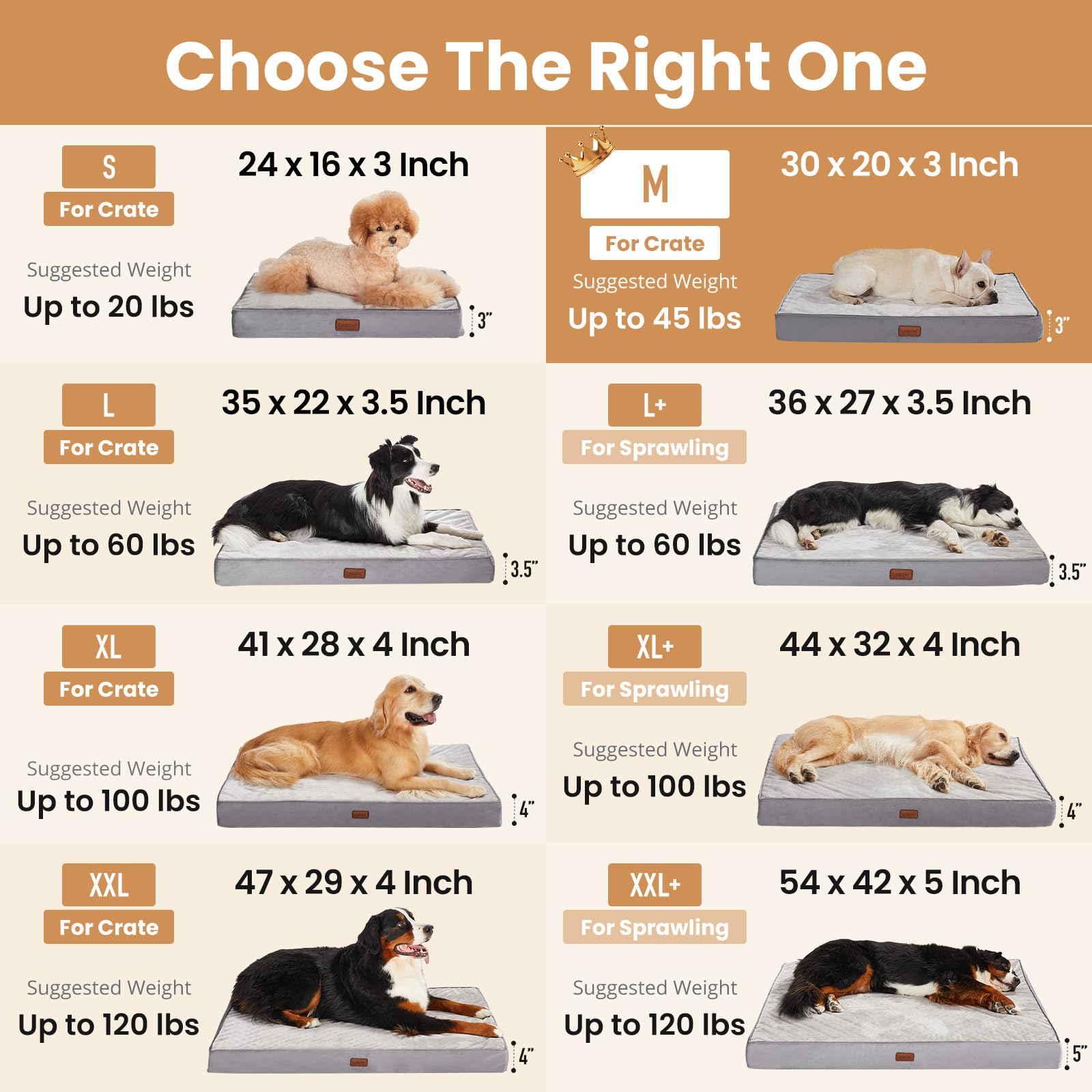 OhGeni Orthopedic Waterproof Dog Bed for Medium Dogs, Machine-Washable Removable Cover in Easy-Clean Fabric, High Density Foam & Easy-Carry Handle, Suitable for Crate, 30 inch (Gray) - image 2