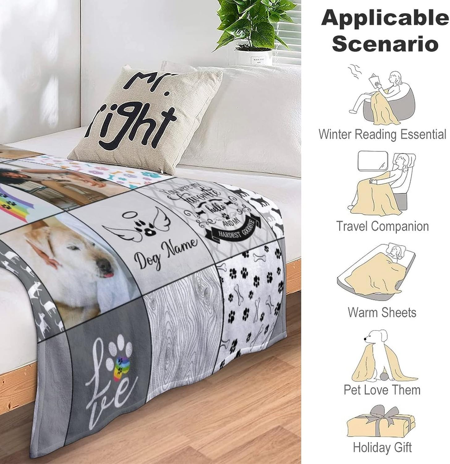 review D-Story Pet Memorial Gifts - Custom Rainbow Bridge Blanket - Pet Memorial Dog Personalized Blanket Throws - Remembrance Blanket for Loss of Pet Cat- Dog Bereavement Sympathy Gifts