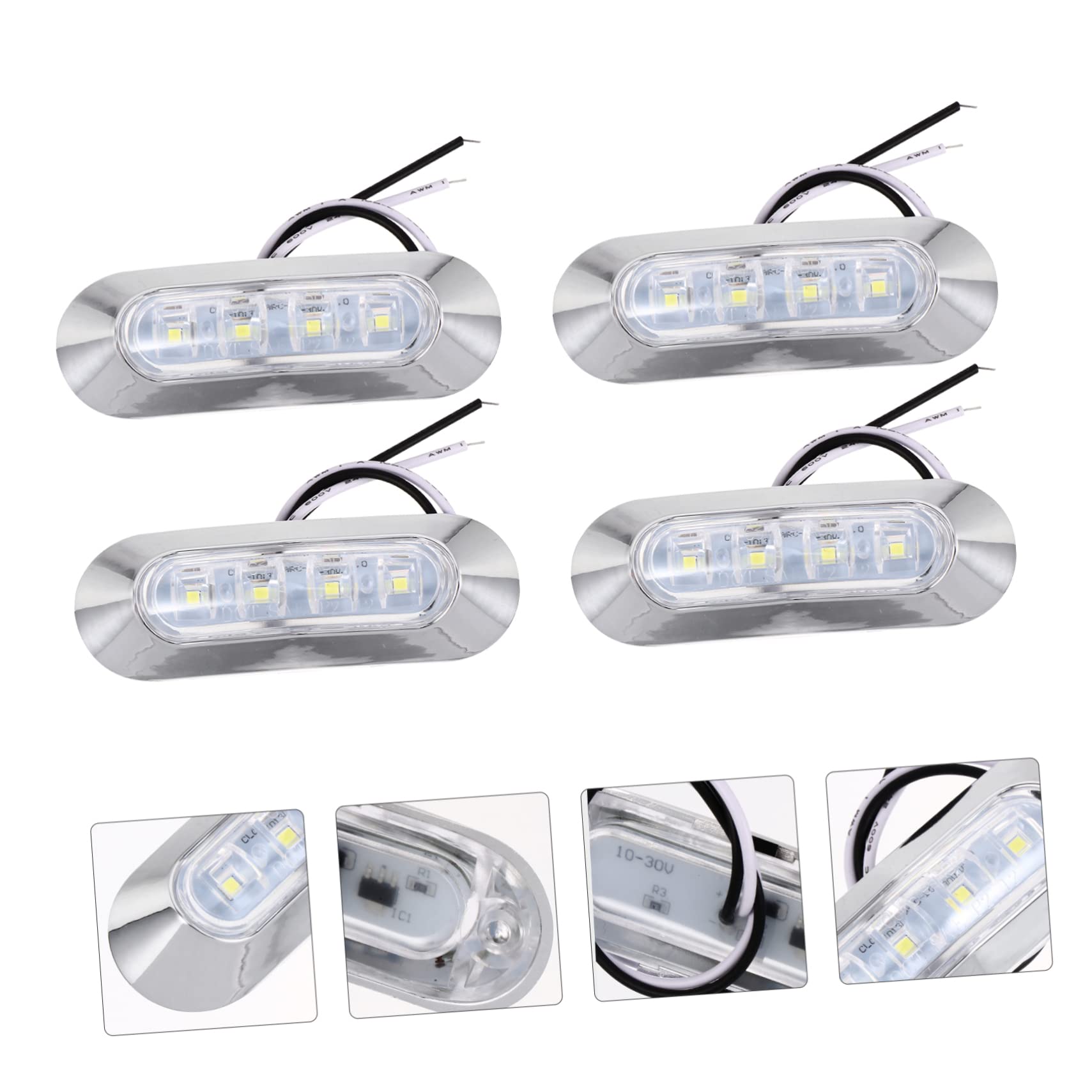 Gatuida 2 Set Di Di Posizione Laterali A Led Per Camioncino 10-30 V Basso Consumo Energetico Robuste Per La Sicurezza Notturna 4 Pezzi * 2