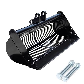 Screening Bucket for Mini Excavator, 800mm Soil Sifter Excavator Attachments, 31.5 inch Rock Sand Dirt Sieve Skeleton Bucket Sieving Bucket for 0.8-1.5 Ton Small Digger Machine