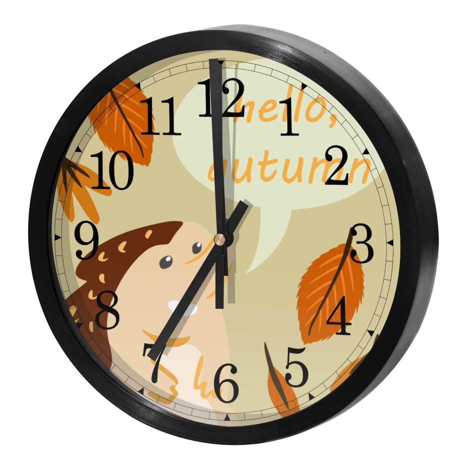 Horloge murale à piles motif hérisson cadeau chambre enfant