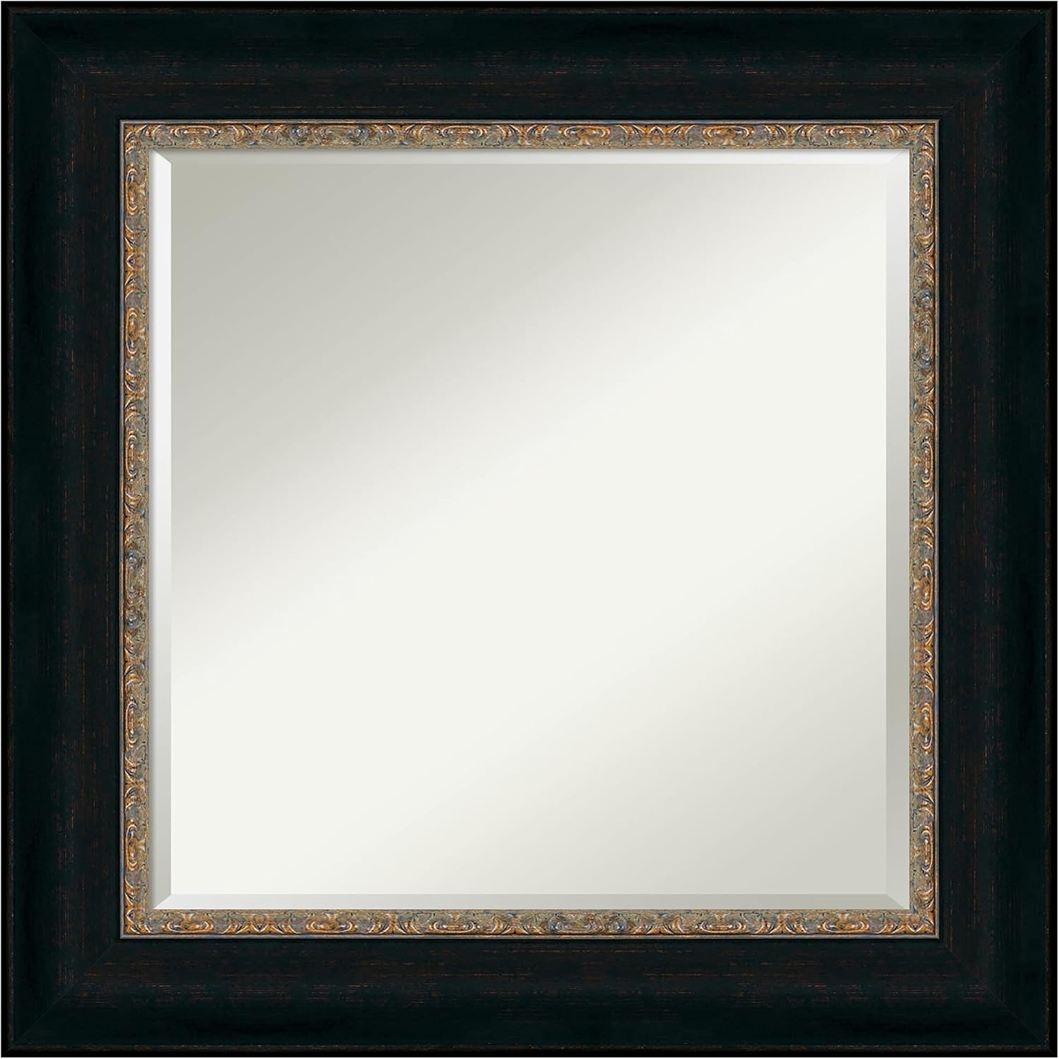 Amanti Art Bronze Bathroom Mirror for Over Sink, 27x27 Paragon Bronze Square Vanity Mirror, Medium Traditional Frame, Hangs Horizonally and Vertically, Bathroom Wall Decor, Beveled Edge