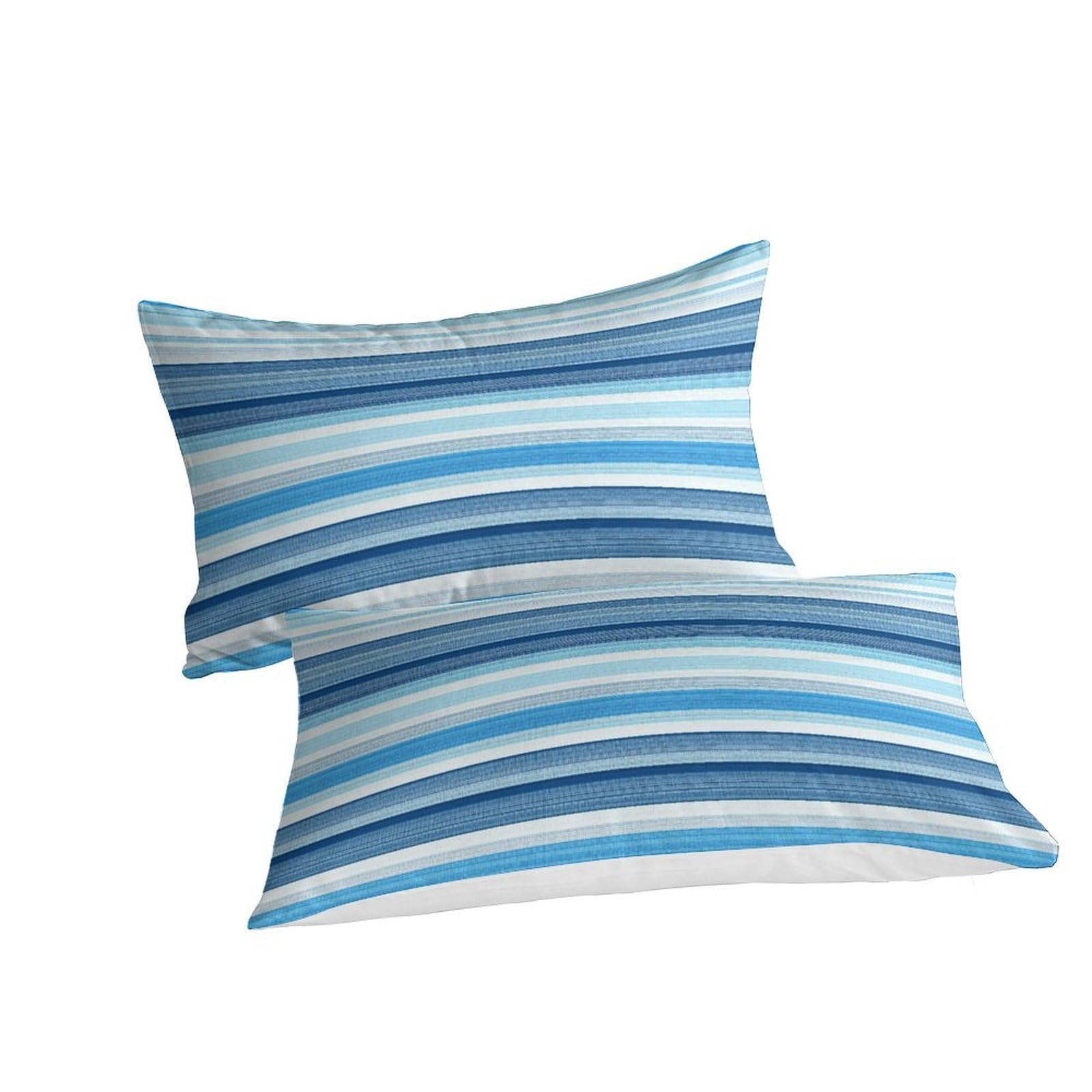 Stampa 3D Blue stripes Copertura per letto Microfibra Biancheria per letto Con federa Traspirante Modern home decor Fodera copriletto Leggero per giovani coppie coinquilini Super king（260x220cm）
