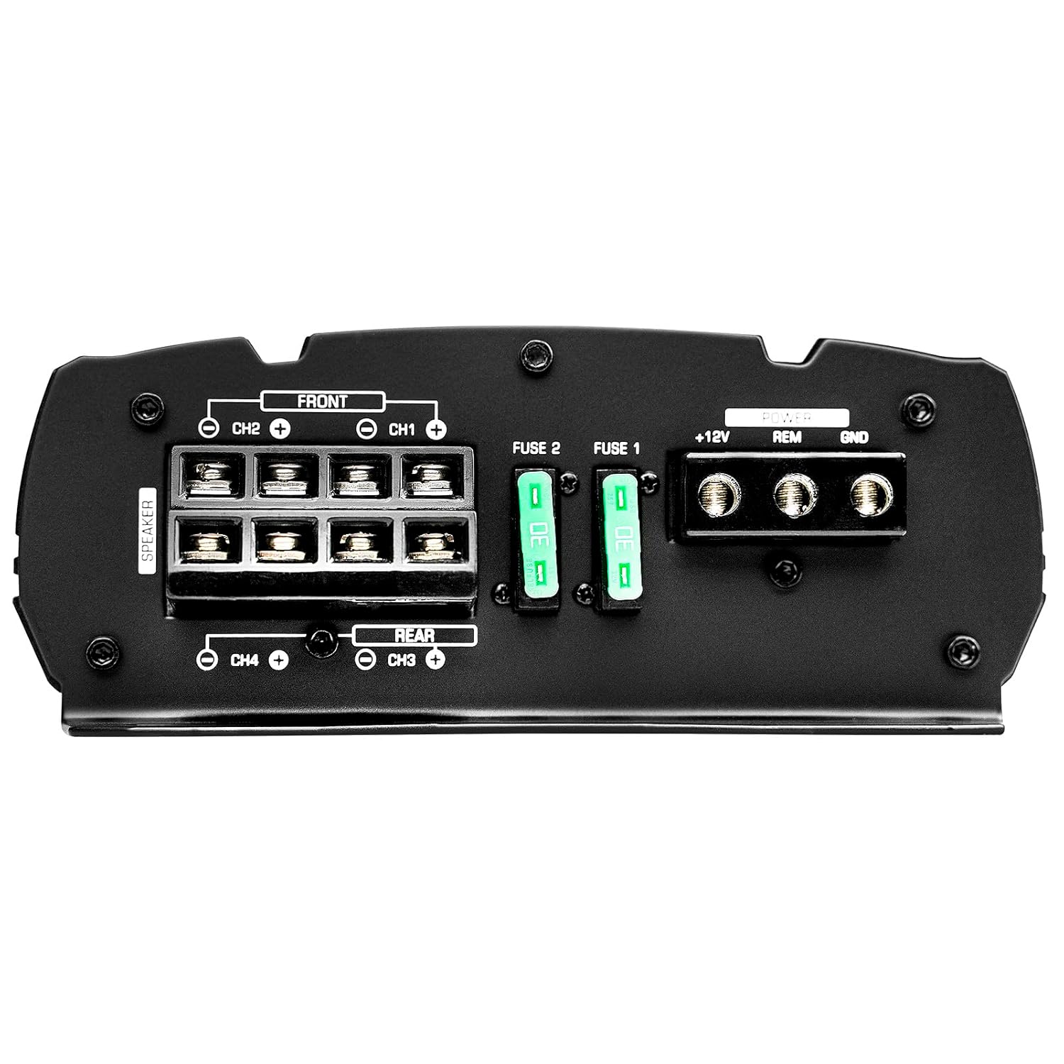 Audiopipe Mini Class AB Mosfet Power Amplifier (APMQ-4095), High Performance, 4 Channel, 1300W, Compact Design, MOSFET Circuitry, Low-Pass/High-Pass Filter, Reliable Protection, Remote Bass Knob