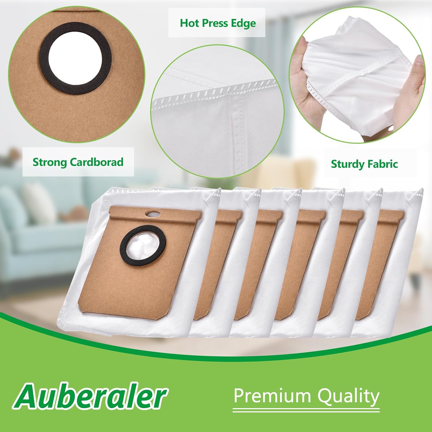 12 Pack L50 Dust Bag Compatible With Eufy l50 l60 Series, Conga Home 10000, 8090 Ultra, 9090 AI, Haier H9+ Robtic Vacuum Cleaner, 2.5L Self-Empty Station Dirt Disposal Bags.