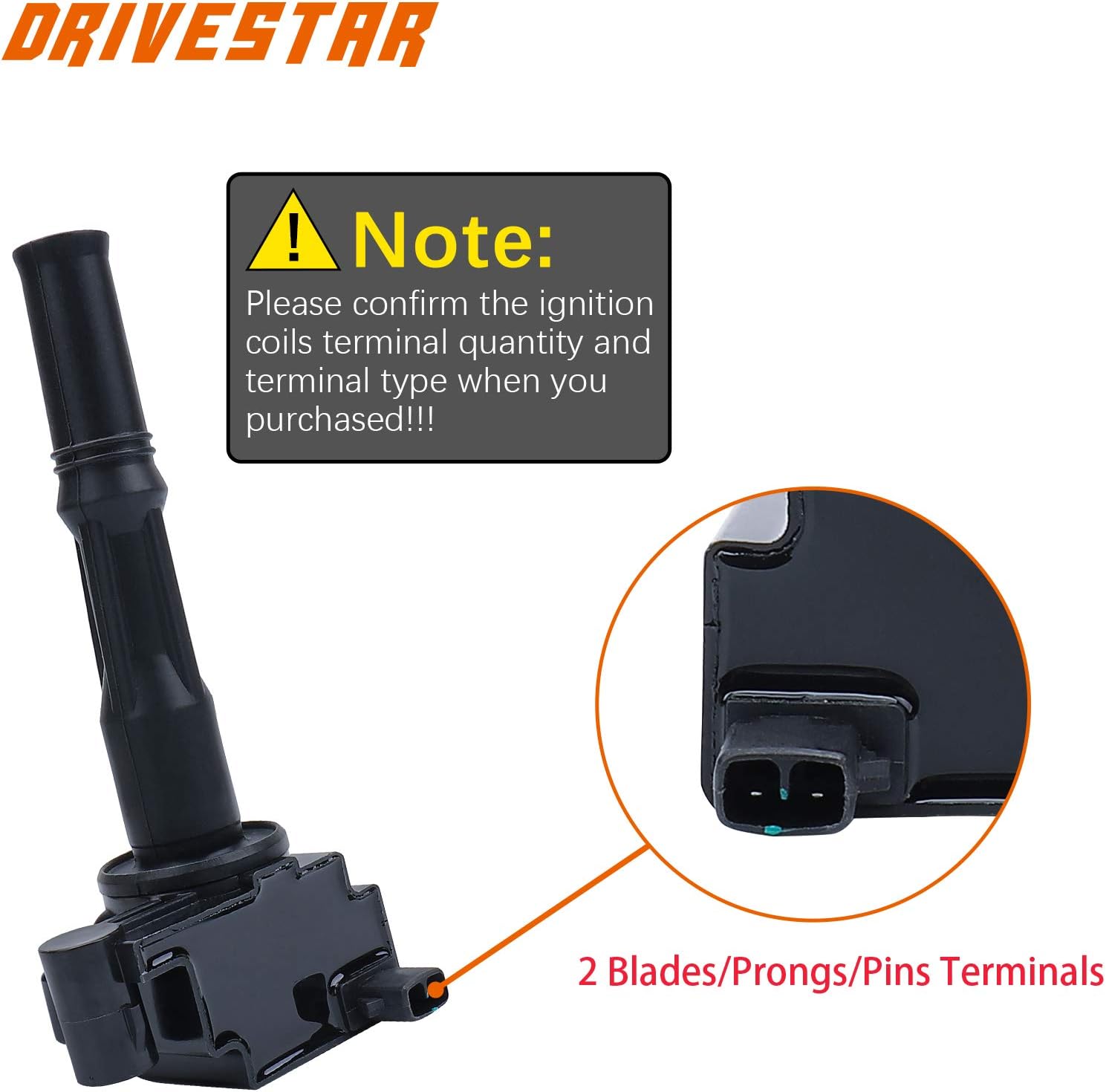 DRIVESTAR 3 Pack Ignition Coil Pack Compatible for Toyota 1995-2004 Tacoma 2000-2004 Tundra 1996-2002 4runner 1995-1998 T100 3.4L V6 Replace C1041 UF156 GN10184 5C1308 E679