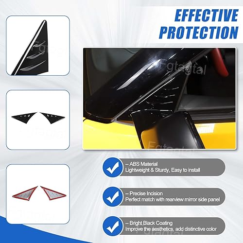 Miniatura 5 de Adhesivos para Toyota Supra GR A90 A91 MK5 2019-2024 ABS para espejo retrovisor lateral, canaliza el aire del automóvil, reduce el ruido del viento