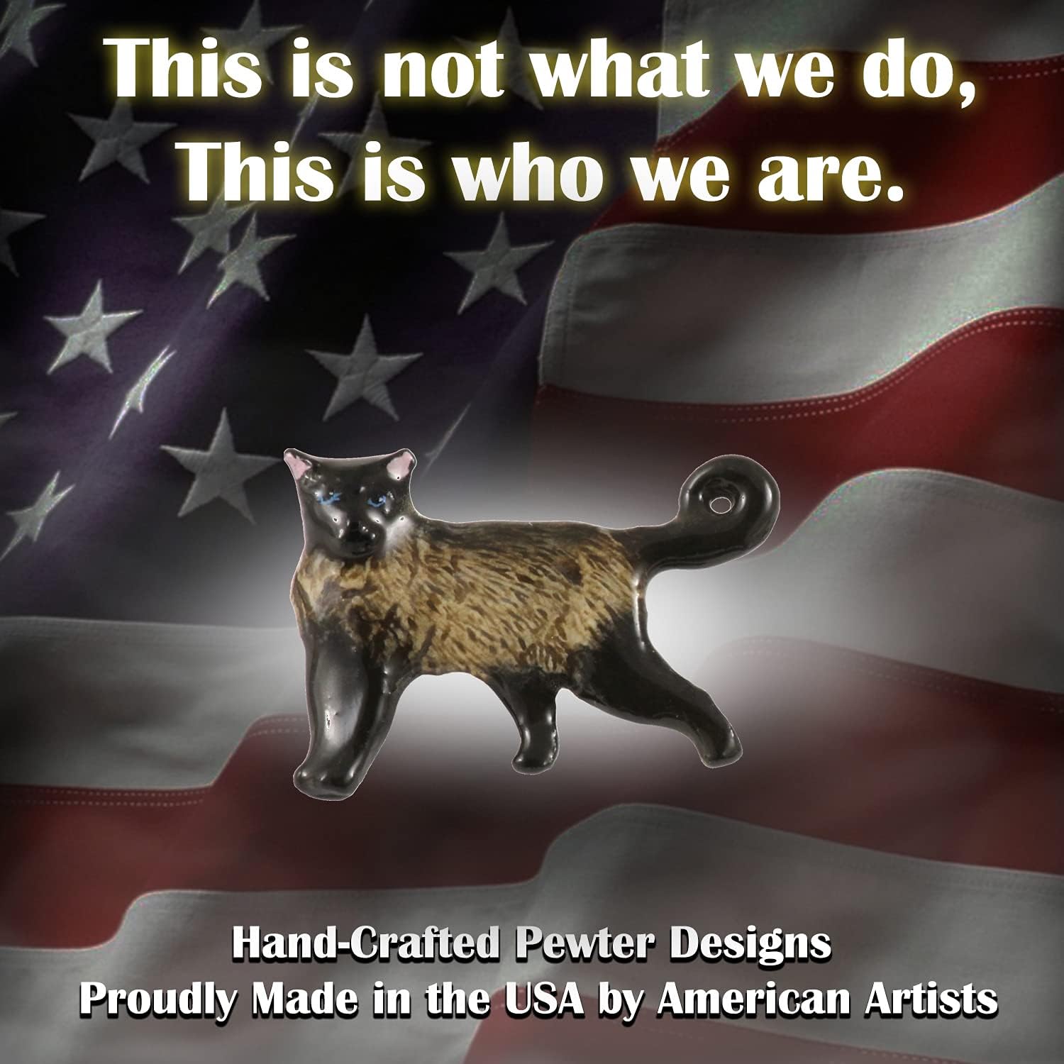 Creative Pewter Designs Hand Painted Cat Standing Pin CP009B