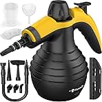 Pressurized Handheld Steam Cleaner with 10pcs Accessories & Safety Lock, Multi-Purpose & Powerful Home Use Steamer for Cleaning, Car, Bathroom, Shower, Upholstery, Grout, Window