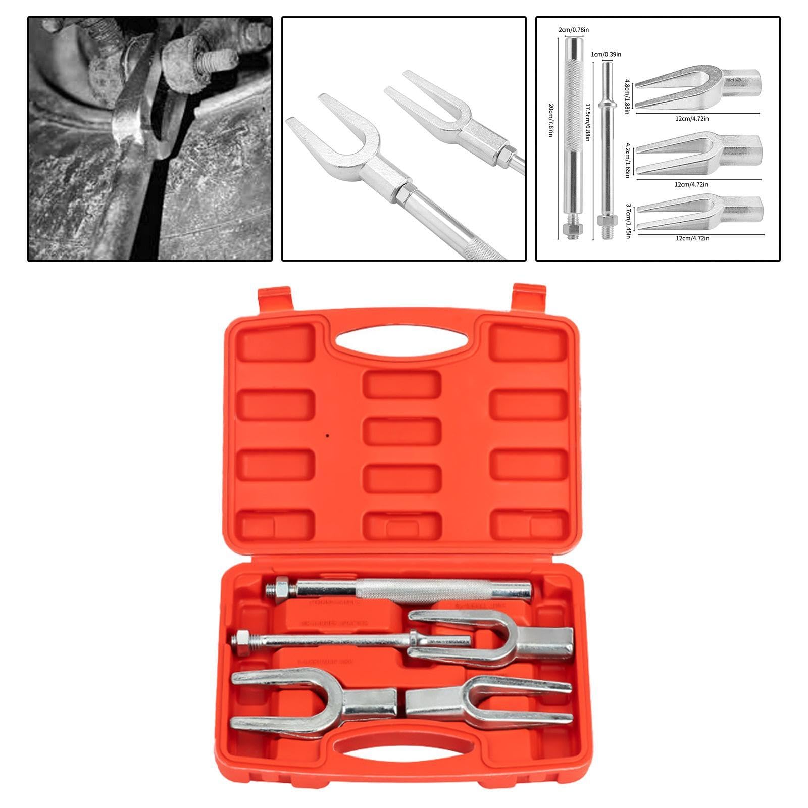 Zestaw 5 widelców do ogórków, drążek kierowniczy Reval, wytrzymały, lekki samochód ciężarowy, 1-1/8", 15/16", 11/16" z separatorem sworzni kulowych do furgonetki dostawczej