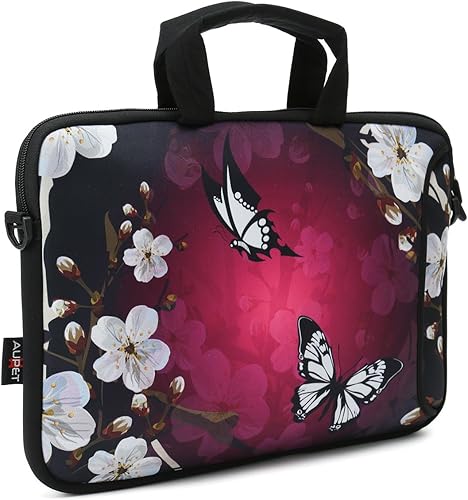 Miniatura 3 de AUPET 16 16.5 17-17.3 pulgadas, funda de neopreno resistente al agua, funda de neopreno con asa exterior y correa de hombro ajustable y bolsillo