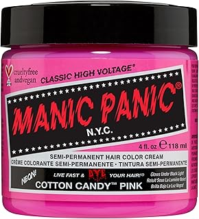 Manic Panic Cotton Candy Pink Classic Creme, tinte semipermanente para el cabello rosa, vegano y libre de crueldad animal, 118 ml