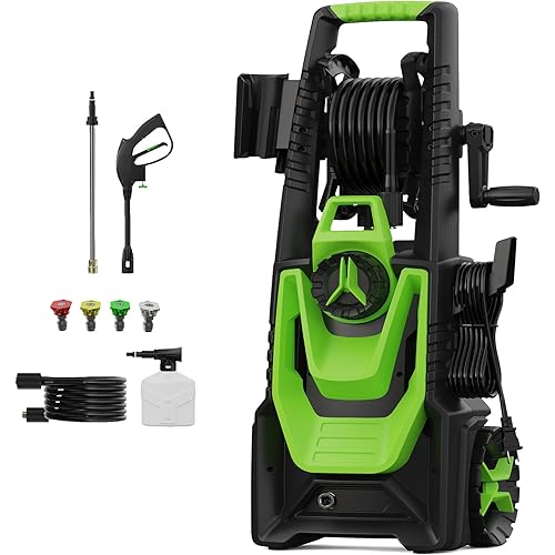 Pressure Washer -5000PSI Power Washer with Foam Cannon 4 Quick Connect Nozzles, High Pressure Cleaning Machine for Driveways/Patios/Cars/Fences/Home Cleaning