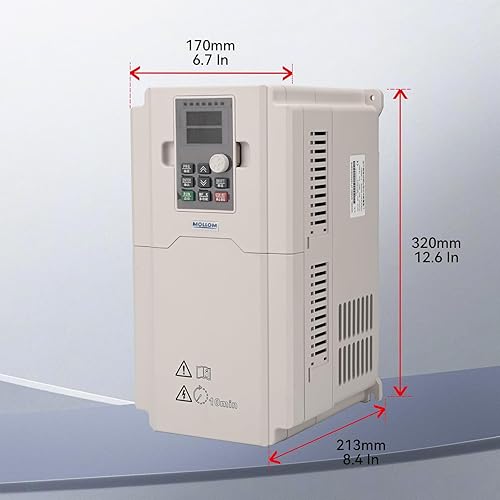 Miniatura 2 de MOLLOM VFD 11KW 15HP 45A 220V Entrada monofásica o trifásica a 3 fases 0-3000 Hz Salida Variable Frecuencia Drive Control Inversor para motor de