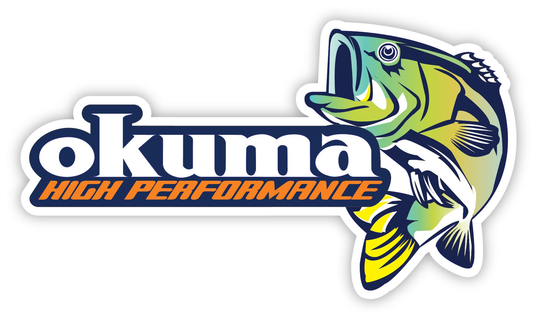 Okuma Bass Fish Fishing 3.5"x6" Sticker Decal Vinyl
