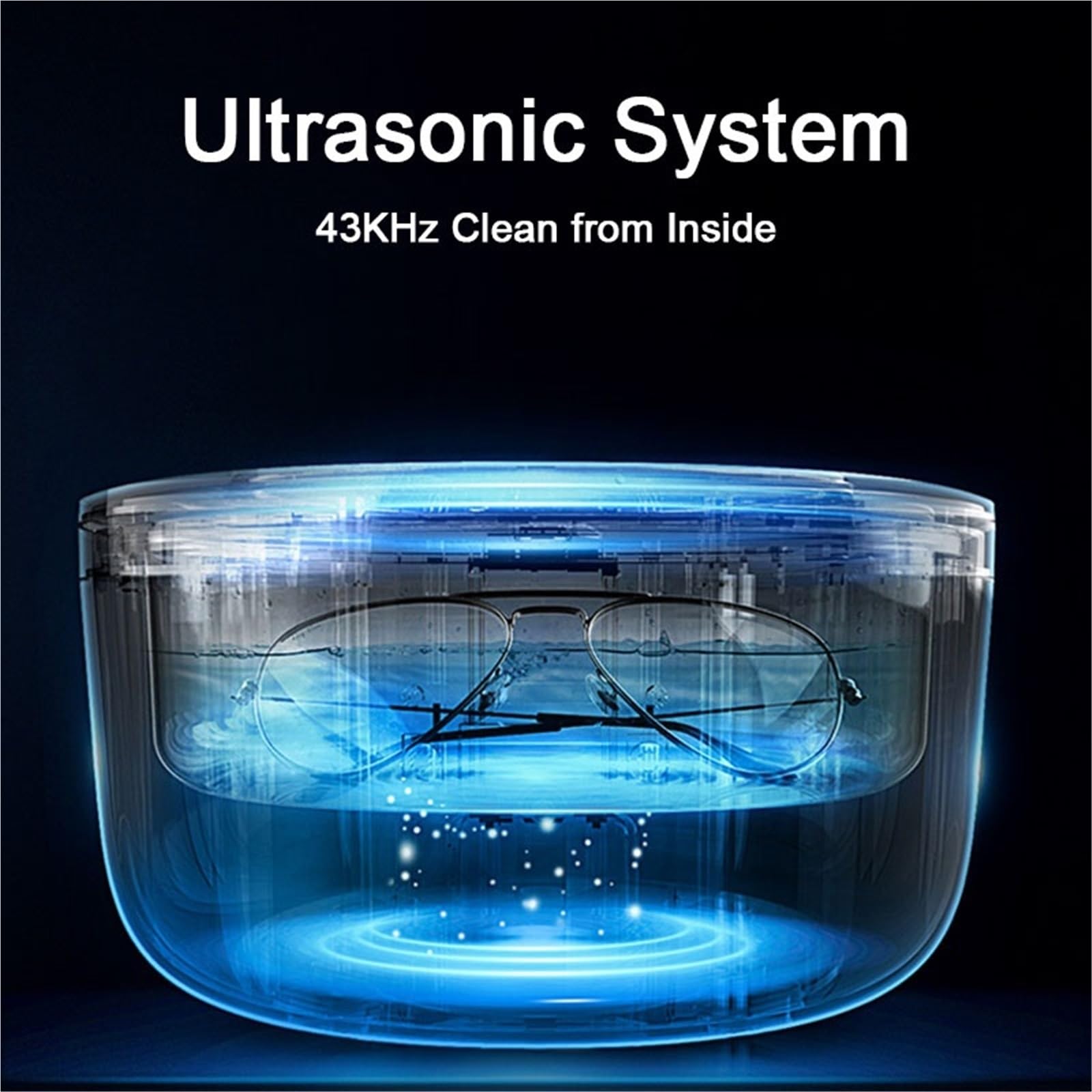 Ultra Cleaner 750 ml automatische intelligente Reinigungsmaschine für Brillen, Schmuck, Make-up, Pinsel, Zahnersatz, Schmuck, Uhren, Brillen