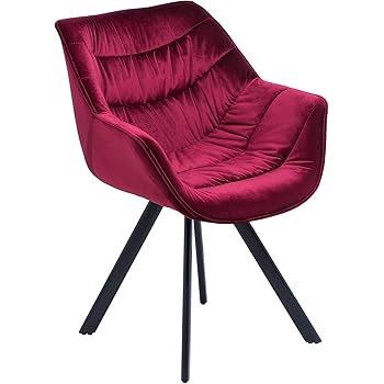 Invicta Interior Design Stuhl The Dutch Comfort Samt Rot Mit Armlehne Esszimmerstuhl Burostuhl Konferenzstuhl Amazon De Kuche Haushalt